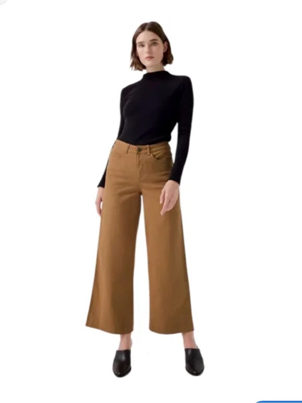 Pact Organic Cotton Wide Leg Pants Stretch XS Minimalist Sustainable Clean Girl